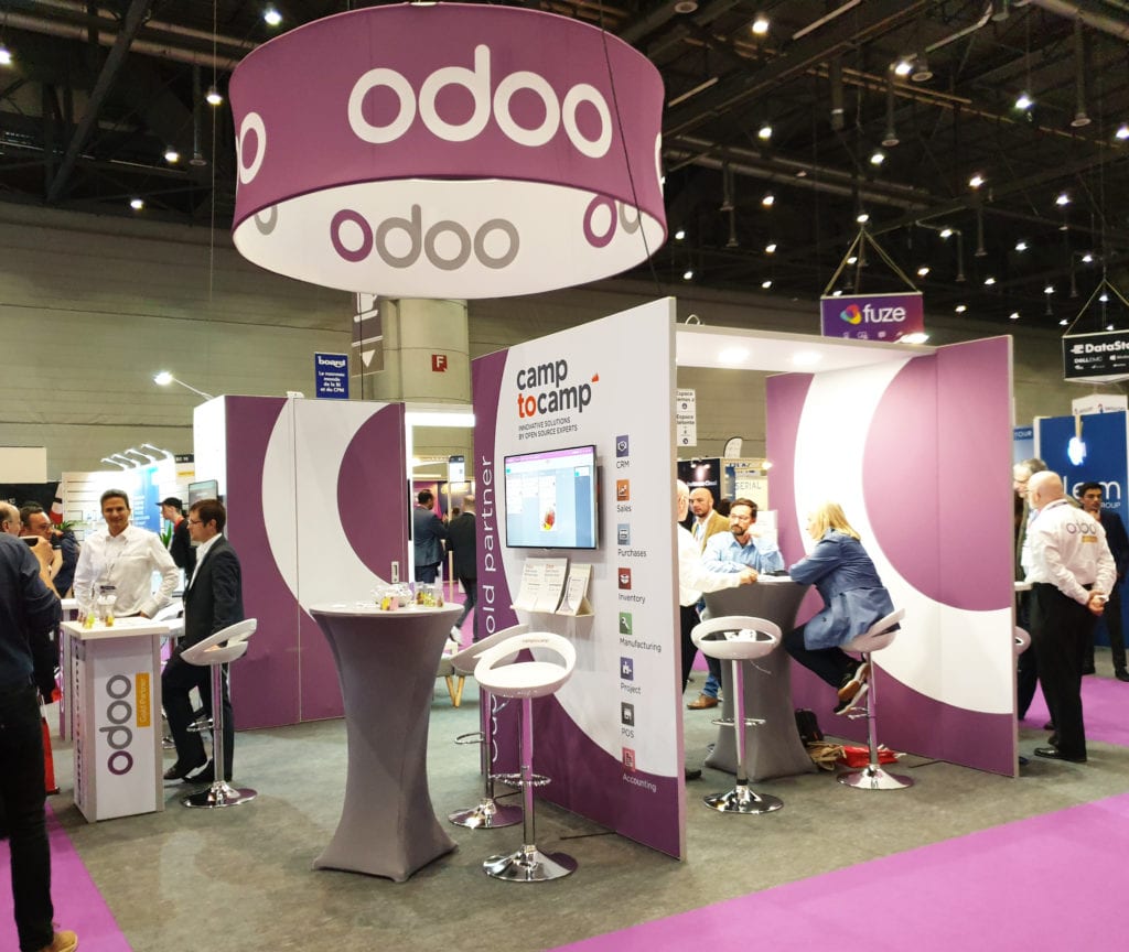 Stand d'exposition publicitaire à Geneve Palexpo