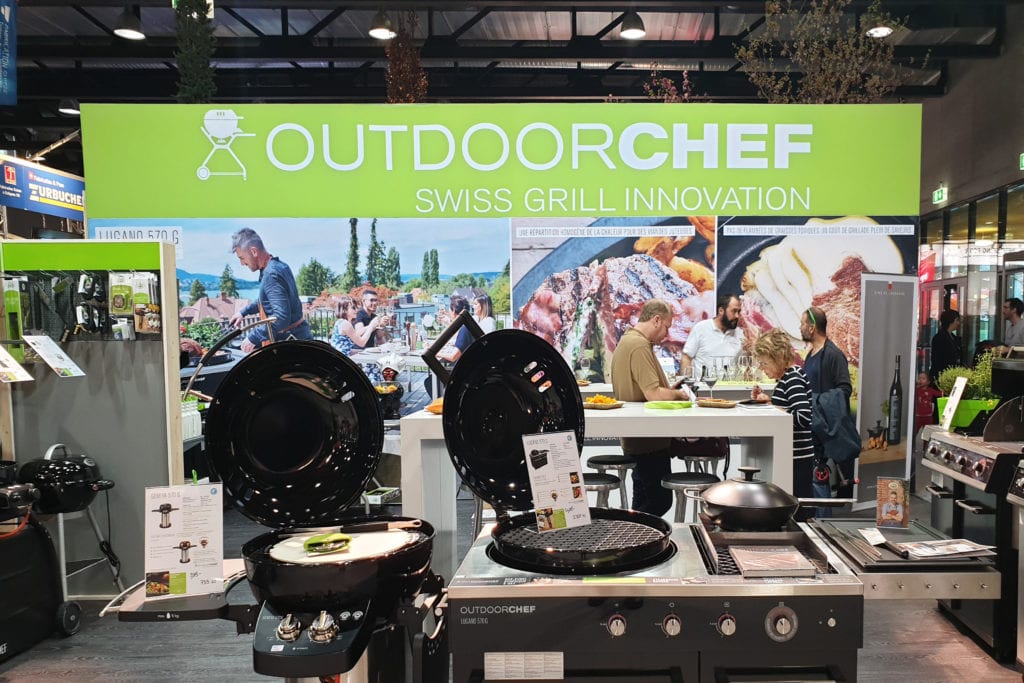 Stand d'exposition avec caisson lumineux