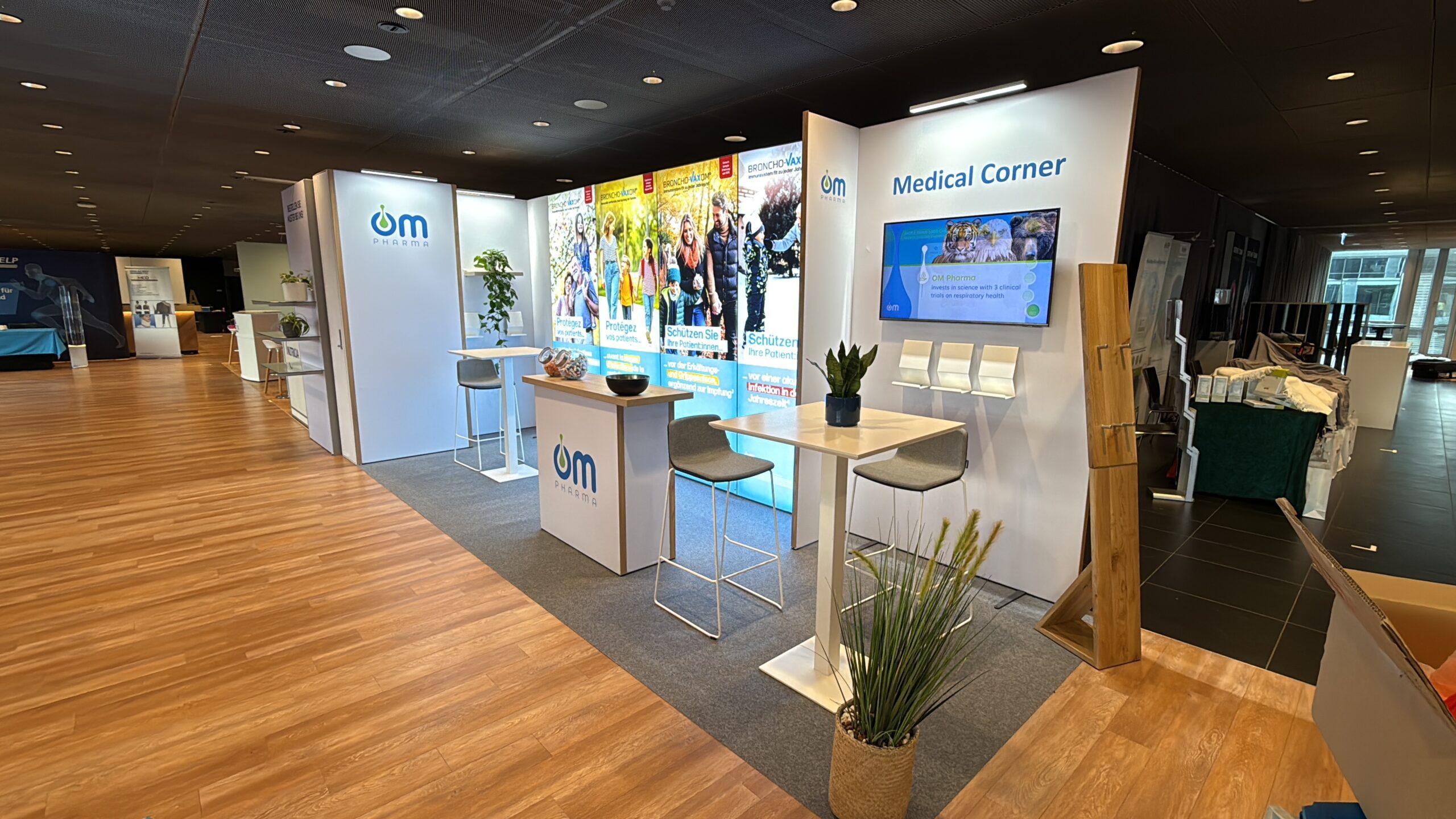 Stand d'exposition pour congrès pharma avec Medical Corner