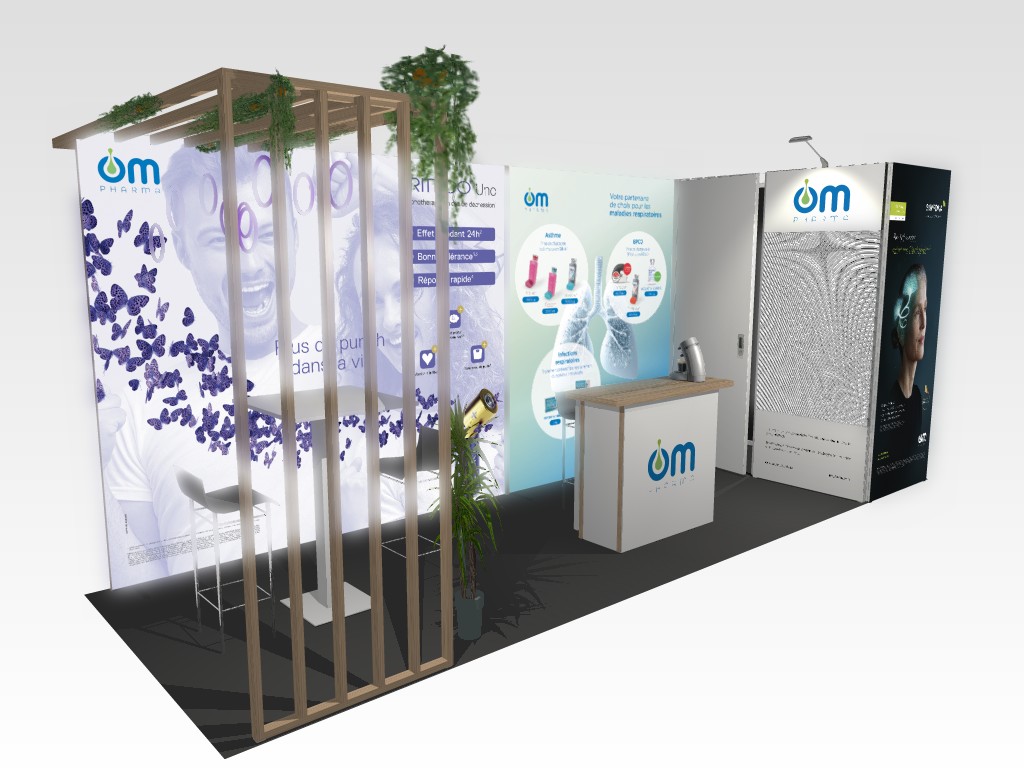 Création design 3D pour stand d'exposition