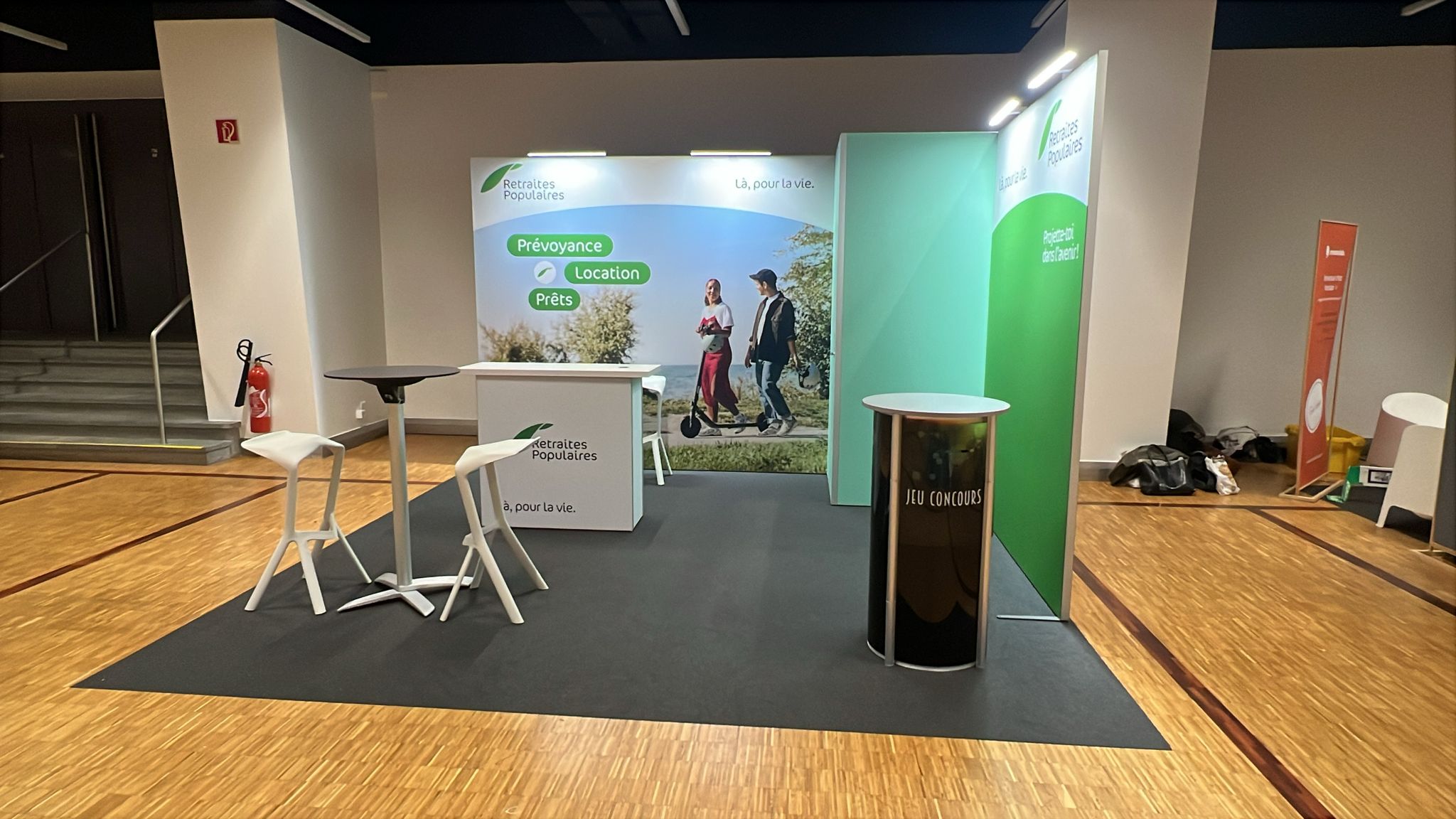 Stand exposition pour jeux concours en panoramic h-line