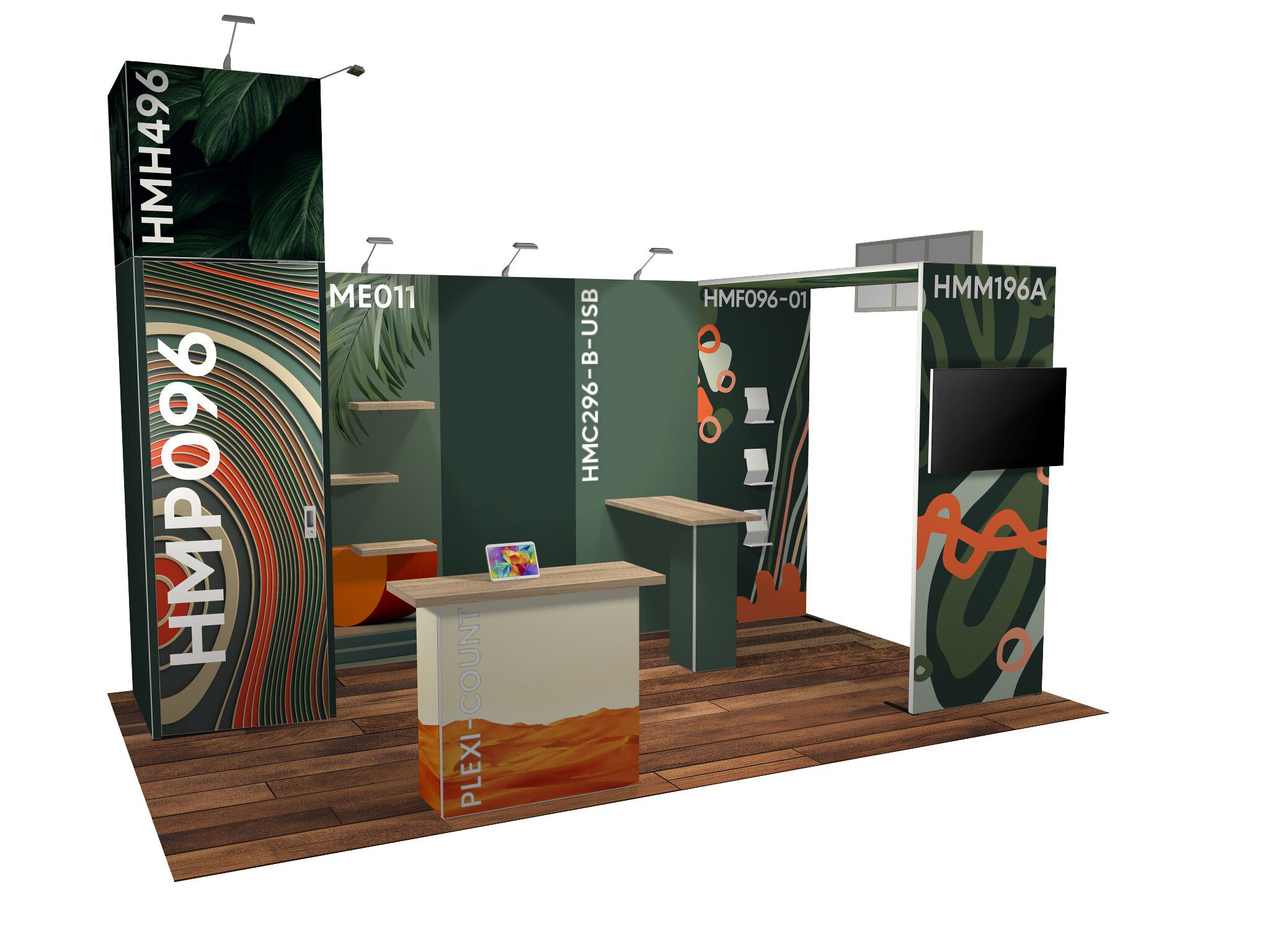 Création graphique d'un stand d'exposition en Suisse romande