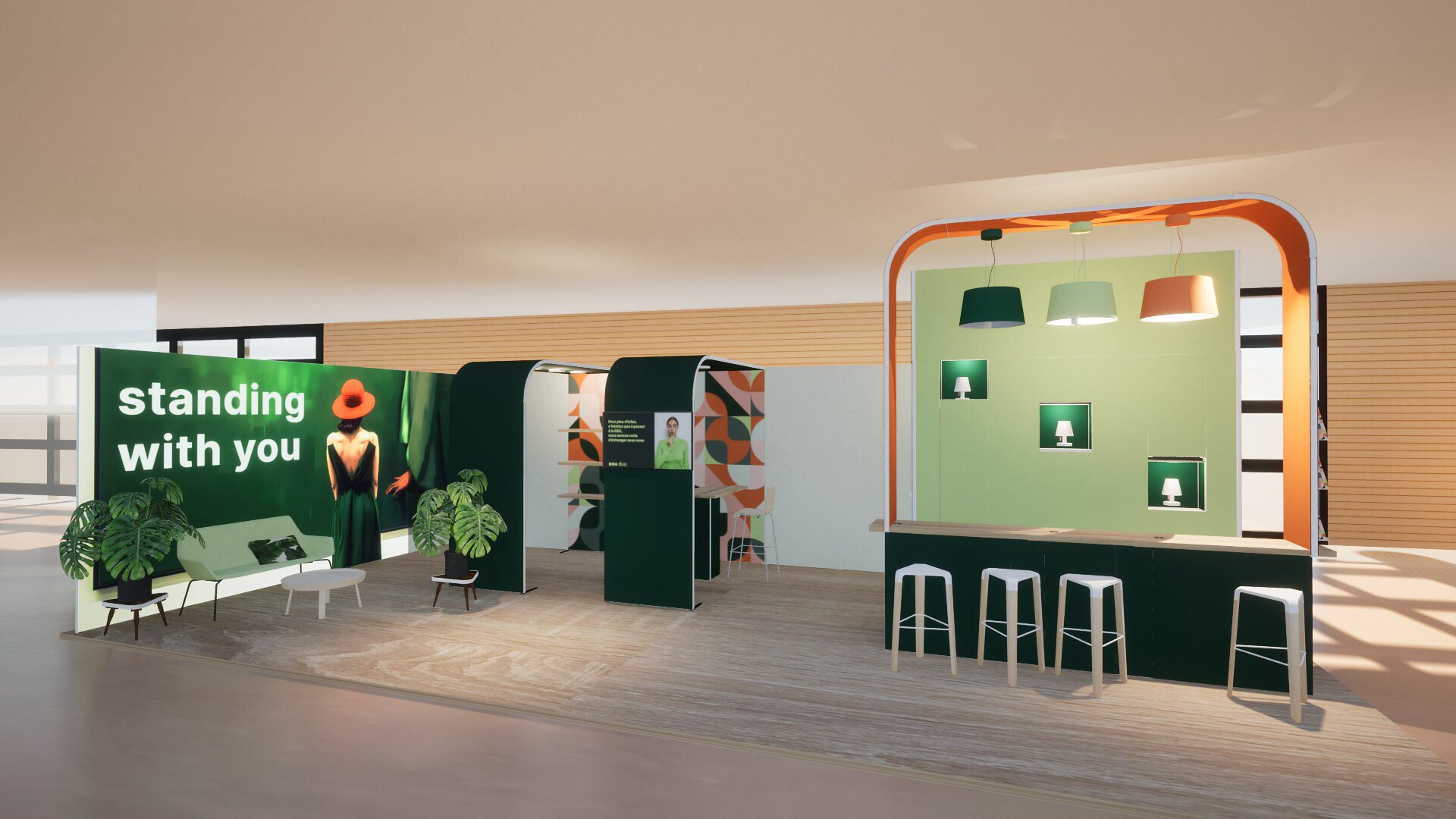 Création graphique d'un stand d'exposition by RubixComm