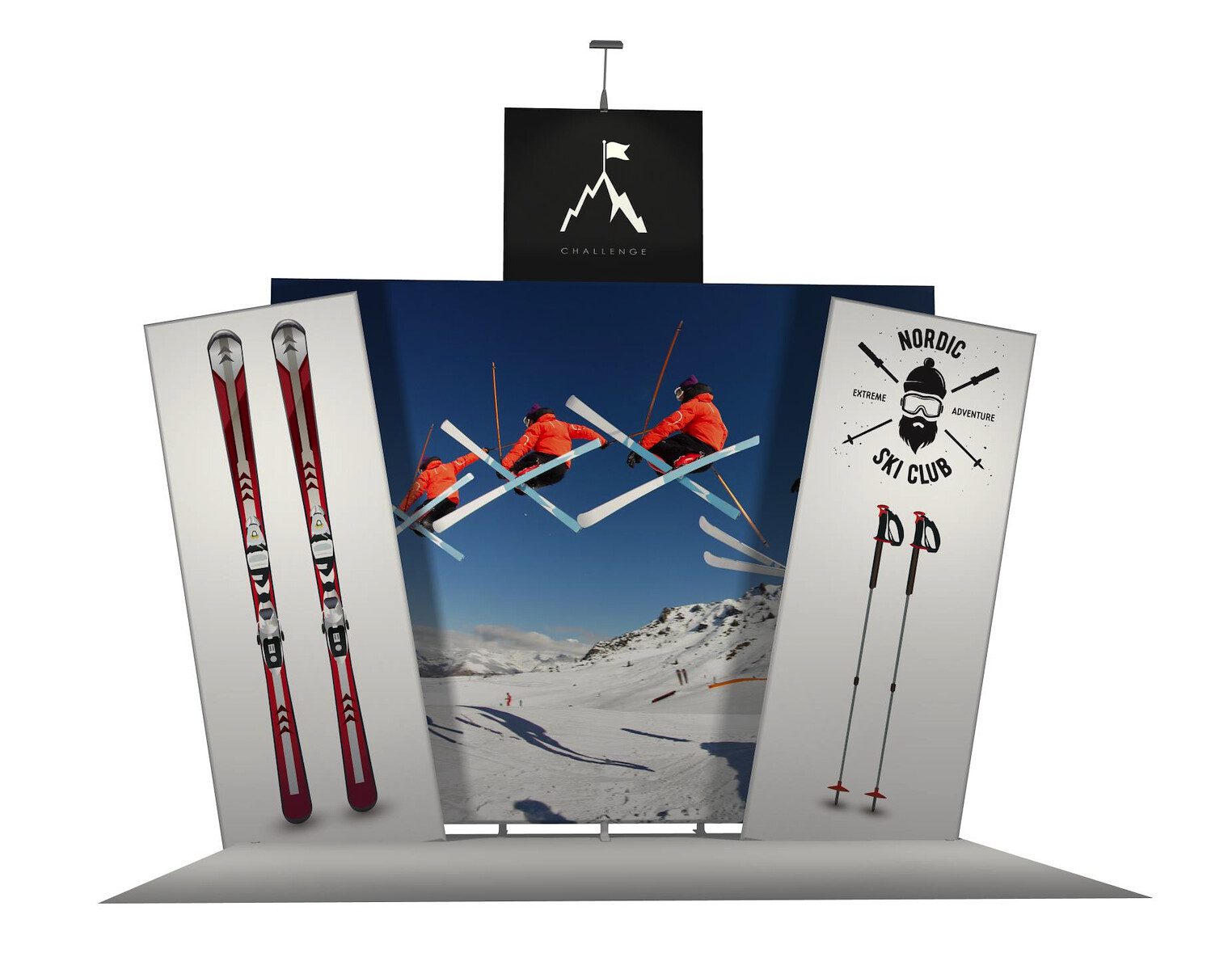 Création graphique d'un stand d'exposition au Mont sur Lausanne