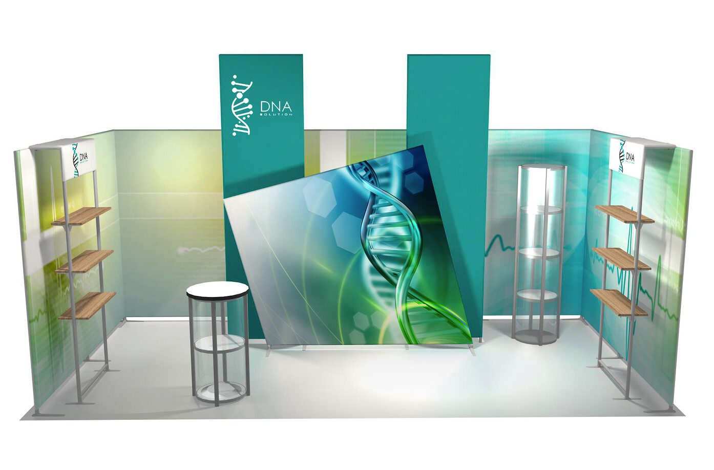 Création graphique d'un stand d'exposition pour comptoir suisse